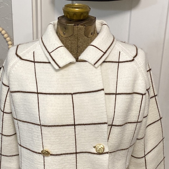 LILLY OF CALIFORNIA VINTAGE CREAM SWEATER JACKET  LARGE - Picture 3 of 16